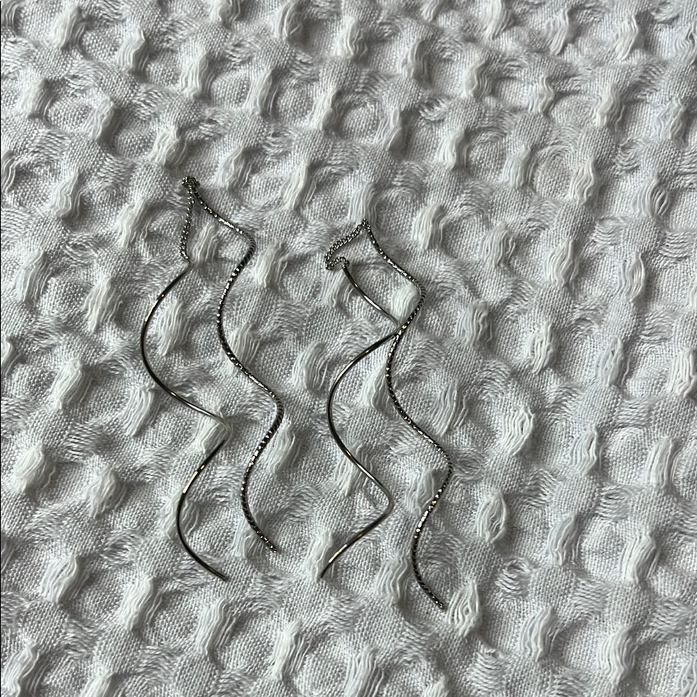Elegant Silver Wave Earrings